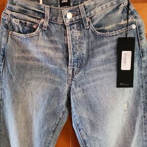Edwin Blue Straight Jeans with Vintage-Inspired Wash
